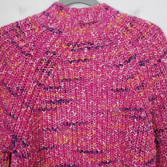 GAP Vibrant Pink Multicolor Turtleneck Sweater - Picture 8 of 11